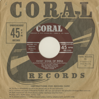 Sweet Song Of India / Give Me Love