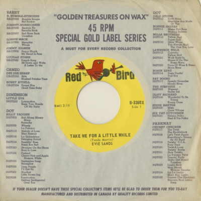 Take Me For A Little While / Run Home To Your Mama (1965)