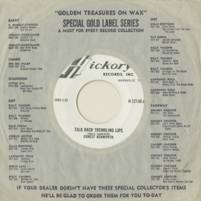 Talk Back Trembling Lips / That's How Much I Care (1963)