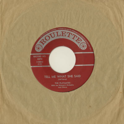 Tell Me What She Said / Cowboys Never Cry (1961)