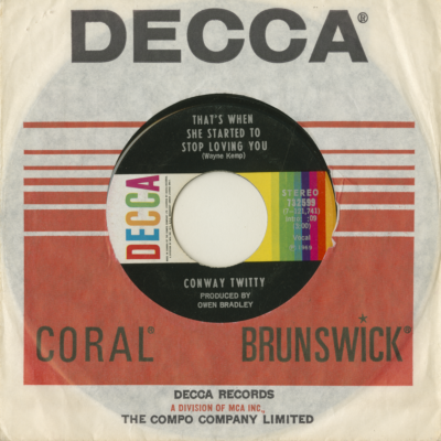 That's When She Started To Stop Loving You / I'll Get Over Losing You