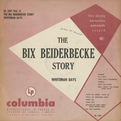 The Bix Beiderbecke Story Whiteman Days