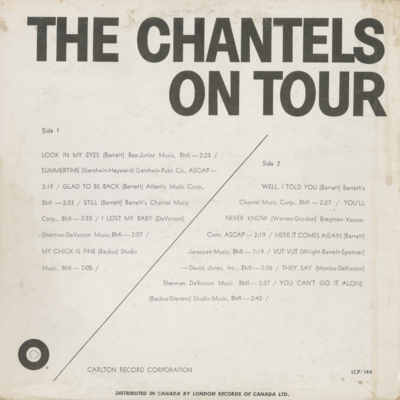 The Chantels On Tour (1961)