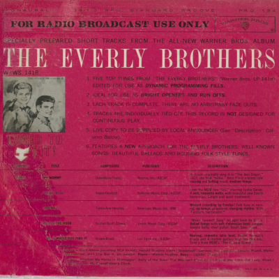 The Everly Brothers For Radio Broadcast Only