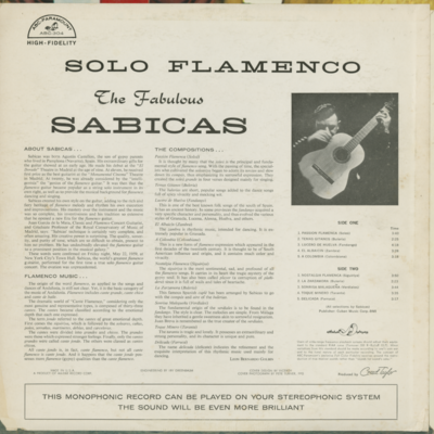 The Fabulous Sabicas Solo Flamenco (1959)