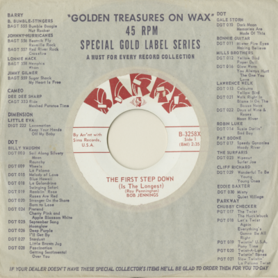 The First Step Down Is The Longest / It Takes A Lot Of Money (1964)