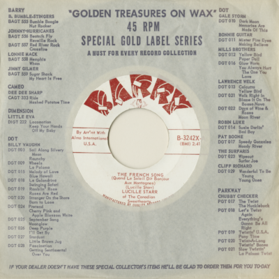 The French Song / Sit Down And Write A Letter To Me (1964)