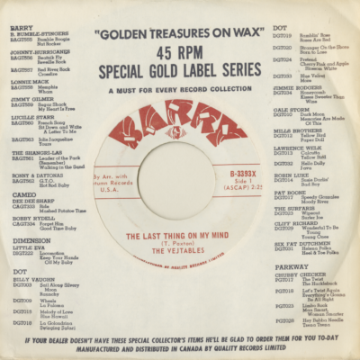 The Last Thing On My Mind / Mansion Of Tears (1966)