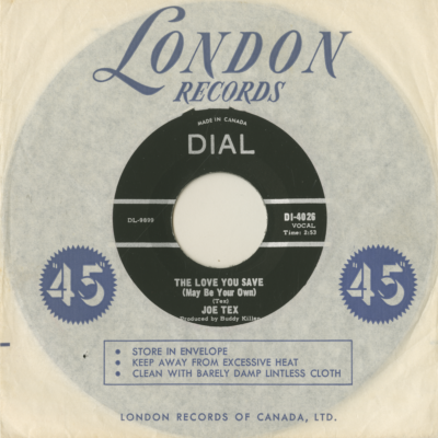 The Love You Save May Be Your Own / If Sugar Was As Sweet As You