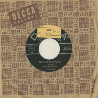 The Party Is Over / If You'll Be My Love