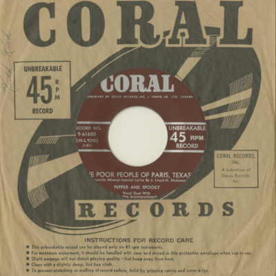 The Poor People Of Paris Texas / How I Wish You'd Fall In Love (1956)