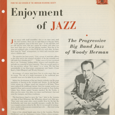 The Progressive Big Band Jazz Of Woody Herman