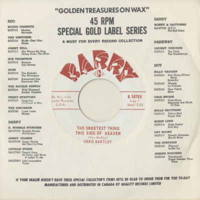 The Sweetest Thing This Side Of Heaven / Love Me Baby