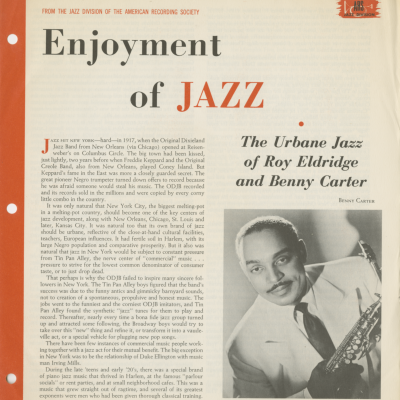 The Urbane Jazz Of Roy Eldridge And Benny Carter