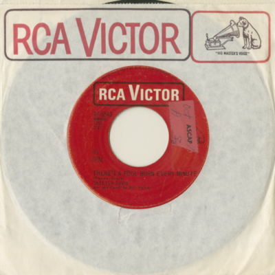 There's A Fool Born Every Minute / I Can't See Past My Tears