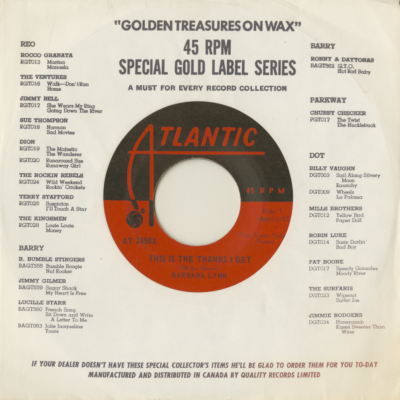 This Is The Thanks I Get / Ring Telephone Ring (1967)