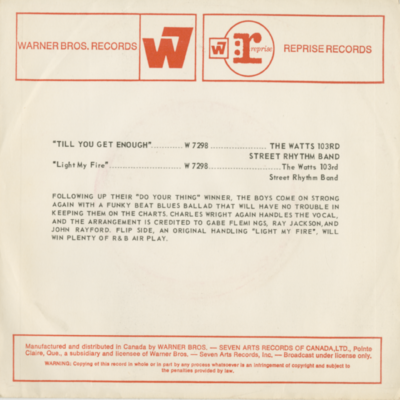 Till You Get Enough / Light My Fire (1969)