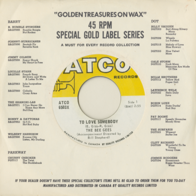 To Love Somebody / Close Another Door