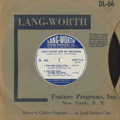 Tony Pastor And His Orchestra