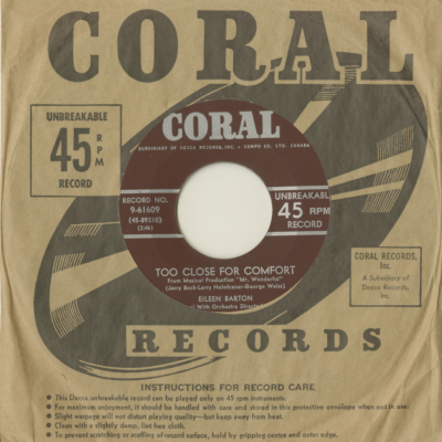 Too Close For Comfort / The Scene Of The Crime (1956)