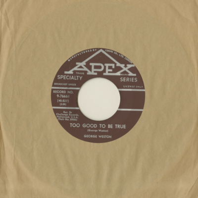 Too Good To Be True / Dead Man (1960)