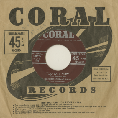 Too Late Now / Don't You Care (1953)