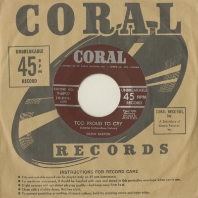 Too Proud To Cry / Pretend (1953)