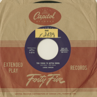 Too Young To Settle Down / Already Married To You In My Heart (1957)