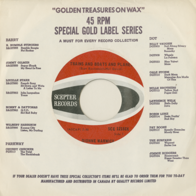 Trains And Boats And Planes / Don't Go Breaking My Heart