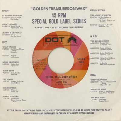 Tricia Tell Your Daddy / Foundation Of My Soul