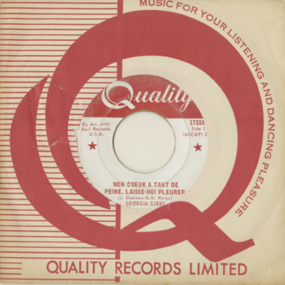 Mon Coeur A Tante De Peine Laisse-Moi / Venice Blue