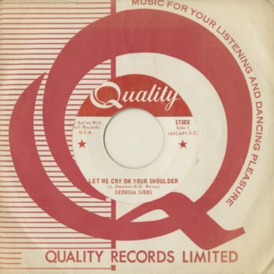 Let Me Cry On Y&our Shoulder / Venice Blue