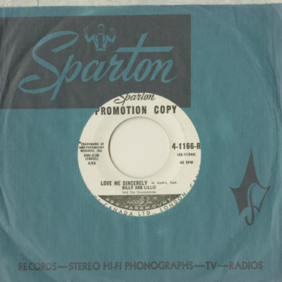 Love Me Sincerly / Whip It To Me Baby (1963)