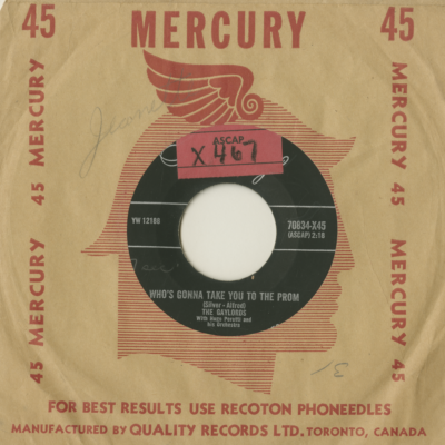 Who's Gonna Take You To The Prom / Bella Bambinella (1956)