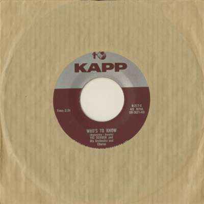 Who's To Know / Pansy