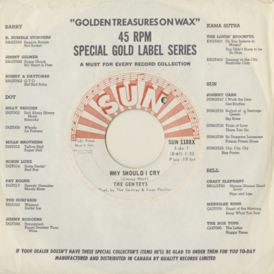 Why Should I Cry / I Need Love (1969)