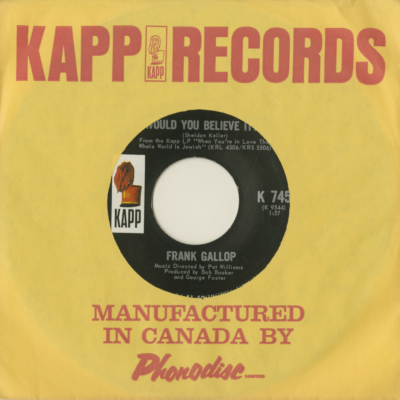 Would You Believe It / The Ballad Of Irving