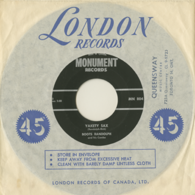 Yakity Sax / I Really Don't Want To Know (1963)