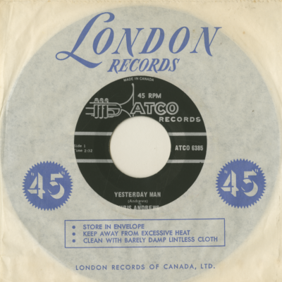 Yesterday Man / Too Bad You Don't Want Me (1965)