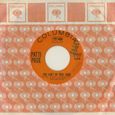 You Can't Be True Dear / Who's Gonna Shoe My Pretty Little Feet