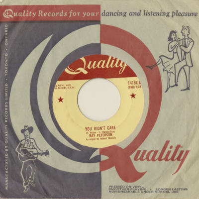 You Didn't Care / You Know Me Much Too Well