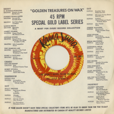 You Didn't Have To Be So Nice / My Gal (1965)