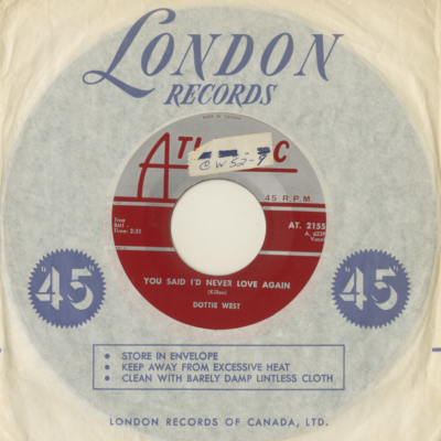 You Said I'd ---Never Love Again / I'll Pick Up My Heart