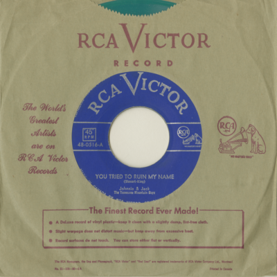 You Tried To Ruin My Name / Ashes Of Love (1952)