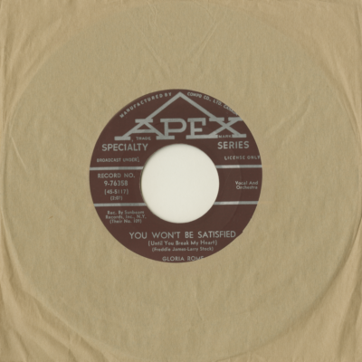 You Won't Be Satisfied / Competition (1958)