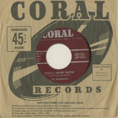 You'll Never Know / Fly Me To The Moon (1963)