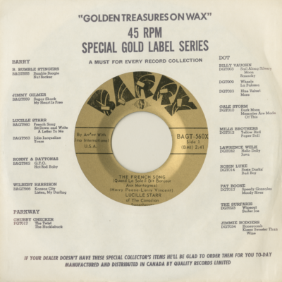 The French Song / Sit Down And Write A Letter To Me (1966)