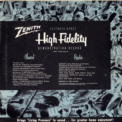 Extended Range High Fidelity Demonstration Record