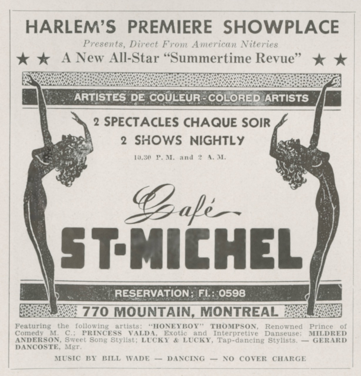 Cafe St Michel 1946