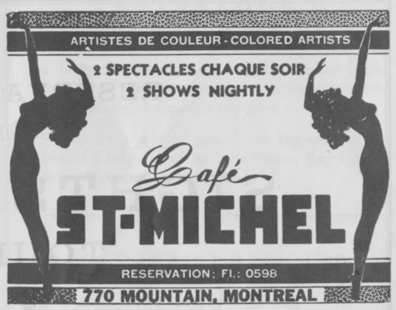 Cafe St Michel Provincial Tourism Brochure